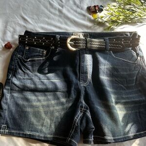 Plus Size Shorts with a Belt